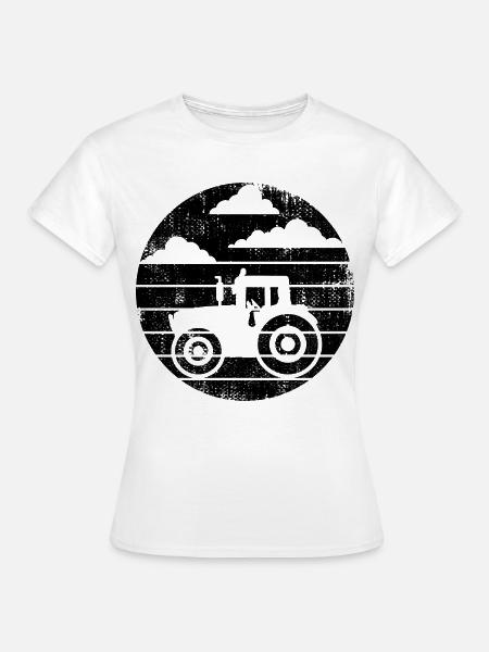Traktor Skizze - Frauen T-Shirt - Weiß