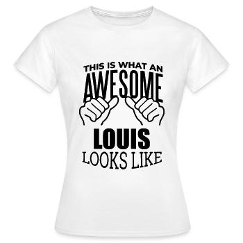 Louis Louis Louis - Frauen T-Shirt - Weiß - Vorne - AI Model Female 172 dark (172cm)
