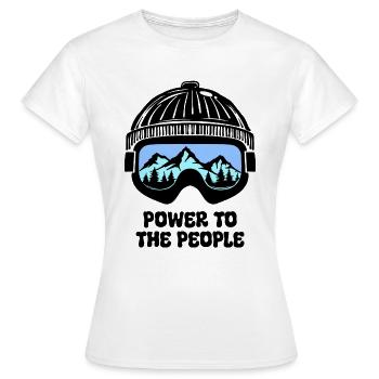 Déclaration du skieur Sports d’hiver Vacances d’hiver Montagne - T-shirt Femme - blanc - Devant - AI Model Female 172 dark (172cm)