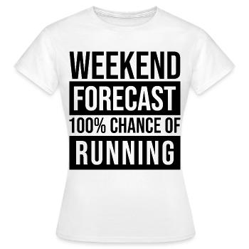 Running Running Running - Women's T-Shirt - white - Front - AI Model Female 172 dark (172cm)