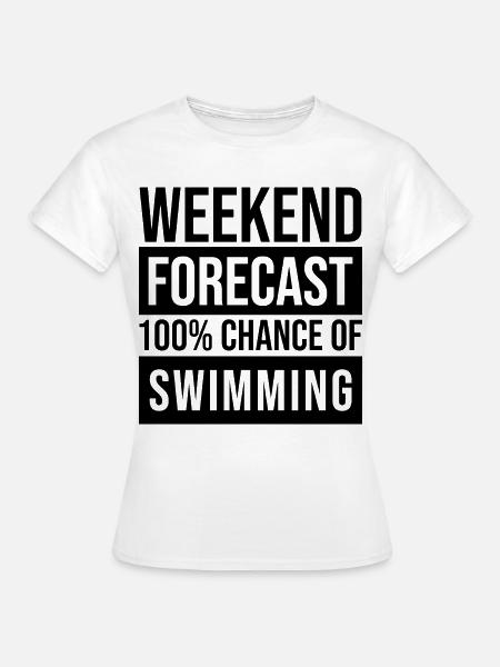 Swim Swim Swim - Dame-T-shirt - hvid