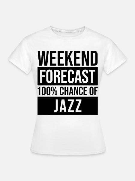 Jazz Jazz Jazz - Dame-T-shirt - hvid