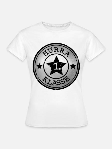 Hooray 1st Class - Star Emblem - Silver Black - Women's T-Shirt - white