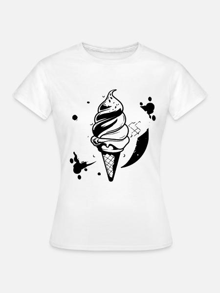 Eiscreme Grafik - Frauen T-Shirt - Weiß