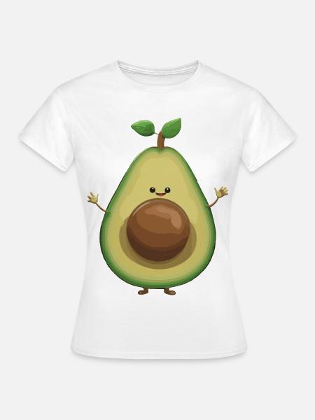 Avocado süß lustig Optimismus Geschenk - Frauen T-Shirt - Weiß