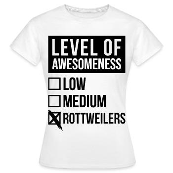 Rottweiler Rottweiler Rottweiler - T-shirt Femme - blanc - Devant - AI Model Female 172 dark (172cm)