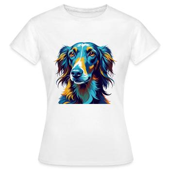Old Croatian Sighthound Dog Breed Cartoon Kawaii - Women's T-Shirt - white - Front - AI Model Female 172 dark (172cm)