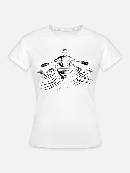 Rudern Skizze - Frauen T-Shirt - Weiß