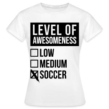 Soccer Soccer Soccer - Women's T-Shirt - white - Front - AI Model Female 172 dark (172cm)