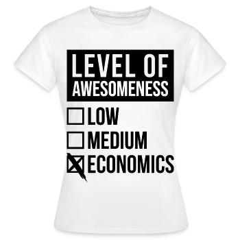 Économie Économie Économie - T-shirt Femme - blanc - Devant - AI Model Female 172 dark (172cm)