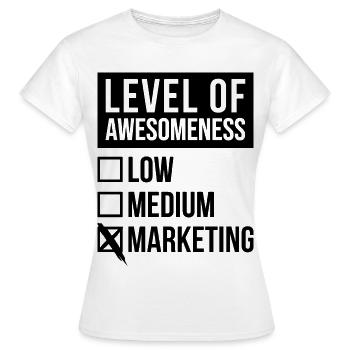Marketing - Women's T-Shirt - white - Front - AI Model Female 172 dark (172cm)