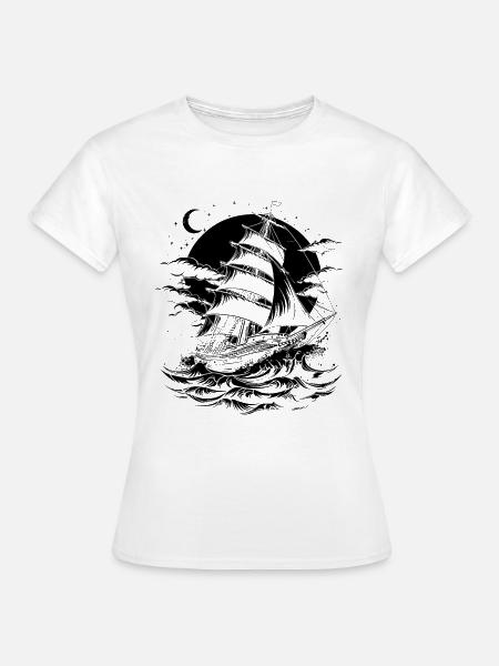 Segelschiff - Frauen T-Shirt - Weiß