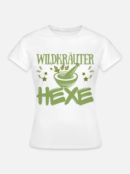 Wildkräuter Hexe Mystisches Kräuter-Design - Frauen T-Shirt - Weiß
