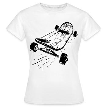 Skateboard - Frauen T-Shirt - Weiß - Vorne - AI Model Female 172 dark (172cm)