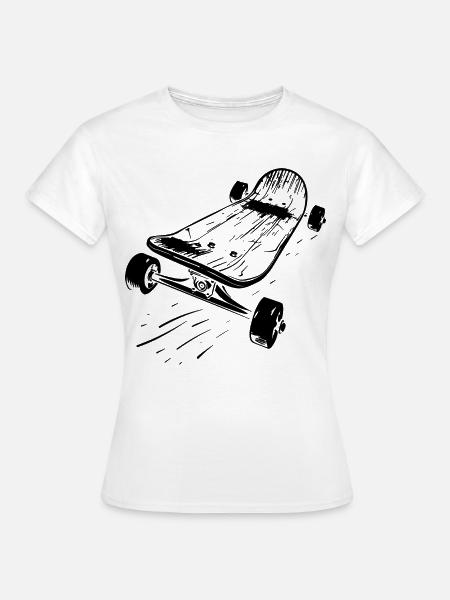 Skateboard - Frauen T-Shirt - Weiß