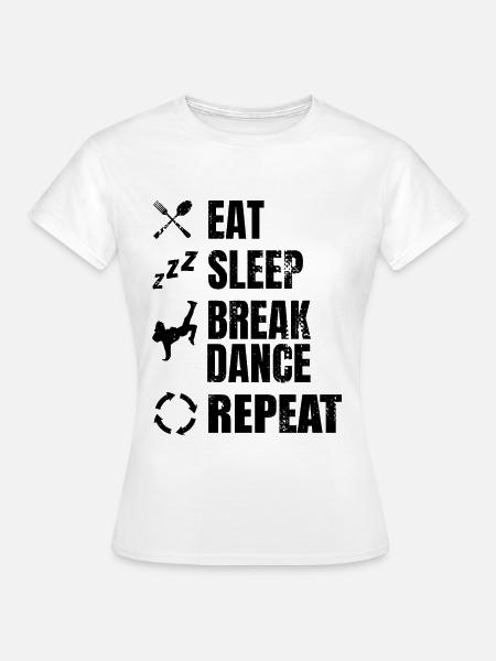 Breakdancer Zeitplan - Frauen T-Shirt - Weiß