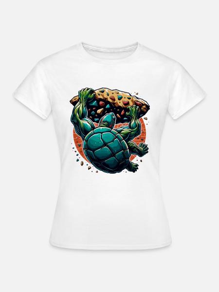Bouldern Schildkröte Klettern Geschenk - Frauen T-Shirt - Weiß