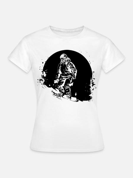 Snowboarding - Frauen T-Shirt - Weiß