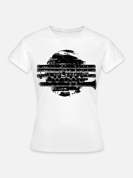 Flöte - Frauen T-Shirt - Weiß