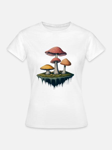 VERZAUBERTE PILZINSEL - Frauen T-Shirt - Weiß