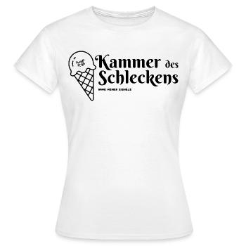 Kammer des Schleckens - Frauen T-Shirt - Weiß - Vorne - AI Model Female 172 dark (172cm)