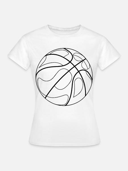 Basketball Zeichnung - Frauen T-Shirt - Weiß
