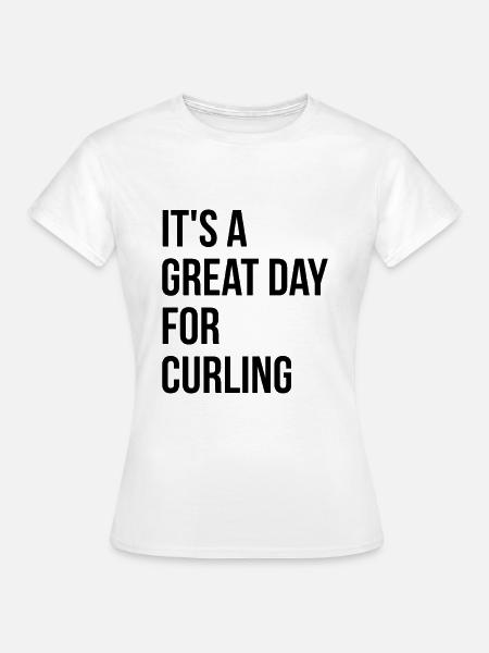 Curling Curling Curling - Frauen T-Shirt - Weiß