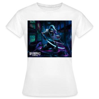 graffiti anime samurai - Frauen T-Shirt - Weiß - Vorne - AI Model Female 172 dark (172cm)