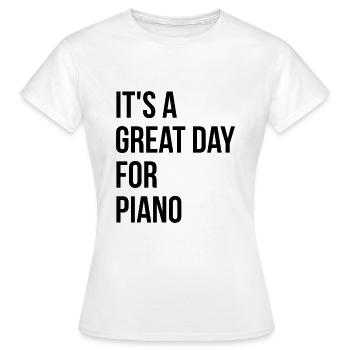 Piano Piano Piano - T-shirt Femme - blanc - Devant - AI Model Female 172 dark (172cm)