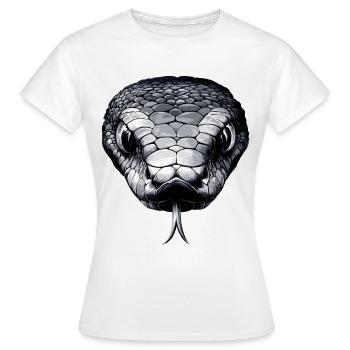 Serpent Python Cobra Mamba Serpent à sonnettes Serpent - T-shirt Femme - blanc - Devant - AI Model Female 172 dark (172cm)