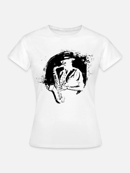 Saxophonist - Frauen T-Shirt - Weiß