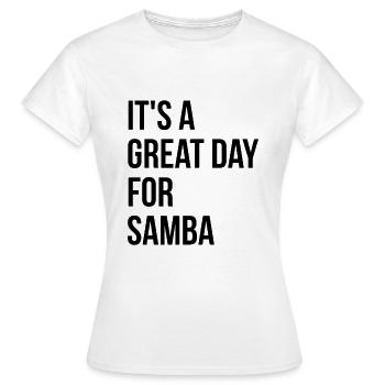 Samba Samba Samba - Frauen T-Shirt - Weiß - Vorne - AI Model Female 172 dark (172cm)