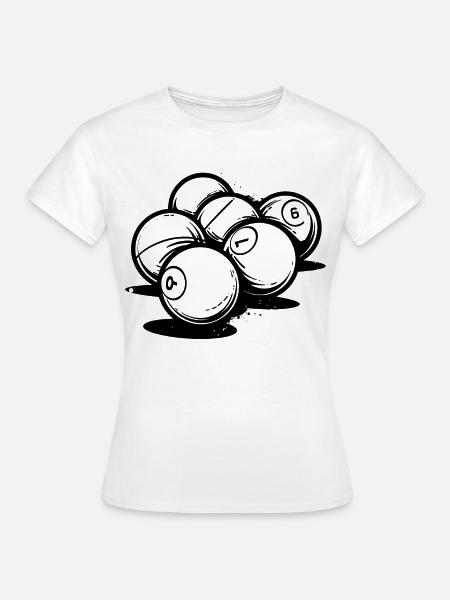 Billardkugeln - Frauen T-Shirt - Weiß