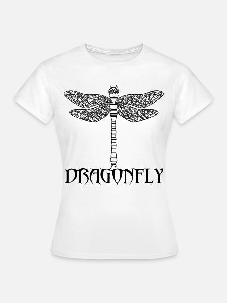 Schwarze Libelle - Frauen T-Shirt - Weiß
