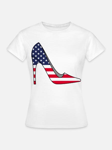 Damenschuhe und Amerika - Frauen T-Shirt - Weiß