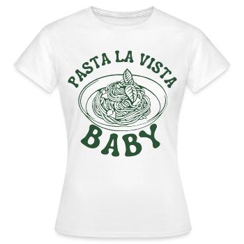 Pasta la vista baby- Spaghetti nudeln ramen  - Frauen T-Shirt - Weiß - Vorne - AI Model Female 172 dark (172cm)