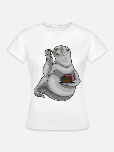 Seehund Kuchen - Frauen T-Shirt - Weiß