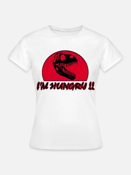 Tyrannosaurus Rex Hunger - Frauen T-Shirt - Weiß