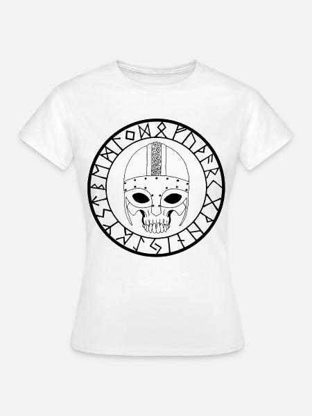 Wikinger Schädel (Schwarz) - Frauen T-Shirt - Weiß