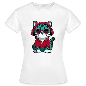 Australian Spotted Mist Cat Breed Cartoon Kawaii - Women's T-Shirt - white - Front - AI Model Female 172 dark (172cm)