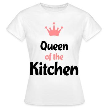 Tablier de cuisine pour votre dîner - T-shirt Femme - blanc - Devant - AI Model Female 172 dark (172cm)