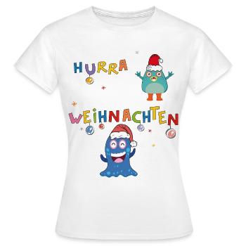 Hourra Noël - T-shirt Femme - blanc - Devant - AI Model Female 172 dark (172cm)