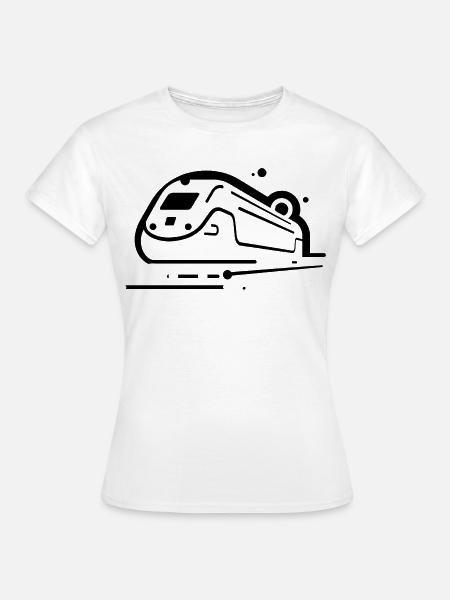 Zug Comic Stil - Frauen T-Shirt - Weiß