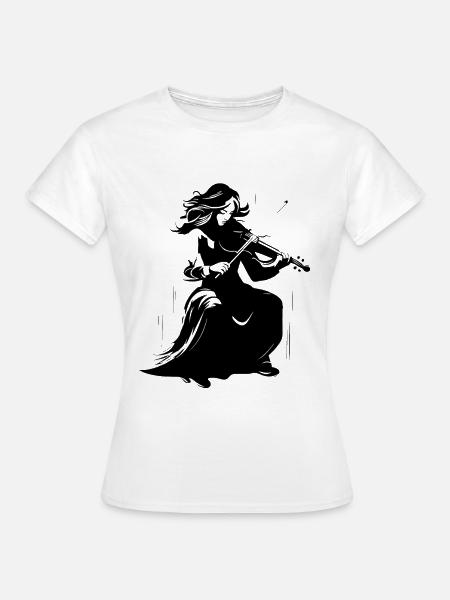 Geigerin - Frauen T-Shirt - Weiß