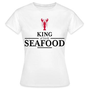 king of Seafood - Frauen T-Shirt - Weiß - Vorne - AI Model Female 172 dark (172cm)