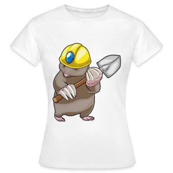 Mineur de taupe Exploitation minière à la pelle - T-shirt Femme - blanc - Devant - AI Model Female 172 dark (172cm)