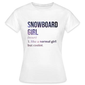 Snowboard Snowboard Snowboard - Frauen T-Shirt - Weiß - Vorne - AI Model Female 172 dark (172cm)
