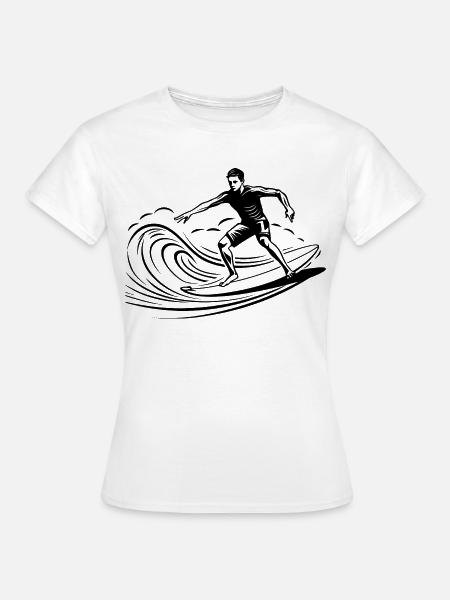 Surfer Junge - Frauen T-Shirt - Weiß