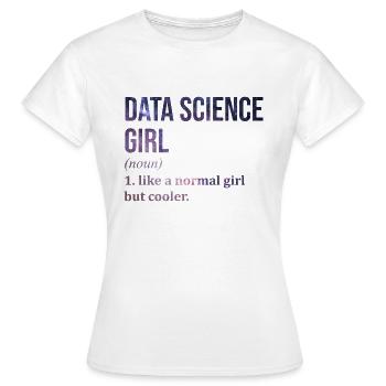 Science des données Science des données Science des données Science des données - T-shirt Femme - blanc - Devant - AI Model Female 172 dark (172cm)