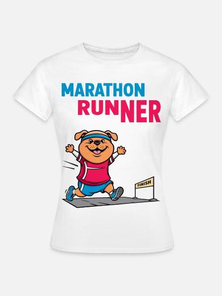 Hunde Marathonläufer - Frauen T-Shirt - Weiß